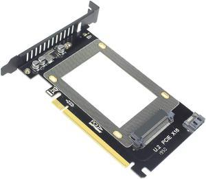 U.2 (SFF-8639) to SSD Adapter Card U.2 to PCI-E 3.0 X16 NVME SATA Adapter Supports WIN7/8/10/32/MAC/Linux