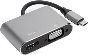 ZDFHZSFG Display Port Alternate Mode Type\u2011C to HDMI Type\u2011C Adapter High Transmission Efficiency HDMI 4K for Monitor(Grey)