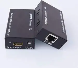 HDMI Extender HD 1080P Over Single Cat5e Cat 6 3D AWG26 60m Transmitter and Receiver HDMI Extender HD 1080P Over Single Cat5e Cat 6 3D AWG26 60m Transmitter and Receiver