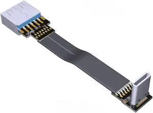 ADT-LINK USB 3.0 Type-A to USB3.1 Type-C Male Up/Down Angle USB Data Sync & Charge Cable USB-C Cord Connector Adapter FPC FPV Flat (2.0m,S4-T2)