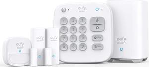 eufy Security 5-Piece Home Alarm Kit, Home Security System, Keypad, Motion Sensor, 2 Entry Sensors, Home Alarm System, Control from The App, Links with eufyCam, Optional 24/7 Protection Service