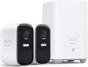 eufy security, eufyCam 2C Pro 2-Cam Kit, Wireless Home Security System with 2K Resolution, 180-Day Battery Life, HomeKit Compatibility, IP67, Night Vision, and No Monthly Fee.