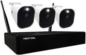 Night Owl 1080p Wire Free Smart Security System with 3 Battery Powered 1080p HD Wi-Fi IP Indoor/Outdoor Cameras, Night Vision and 1TB Hard Drive (Expandable up to 10 Wi-Fi Cameras)