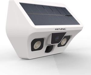 REXING Wireless Solar Powered Outdoor Security Camera System, 130° Wide Angle,1920x1080p Full HD Video @30fps, Night Vision w/PIR Motion Sensor, MIC,Photo Burst,Waterproof,Support up to 512GB