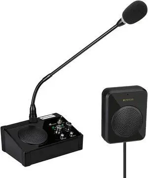 TW106 Window Intercom, Loud Speaker, Support External Microphone, Intercom System for Business, School, Hospital, Store