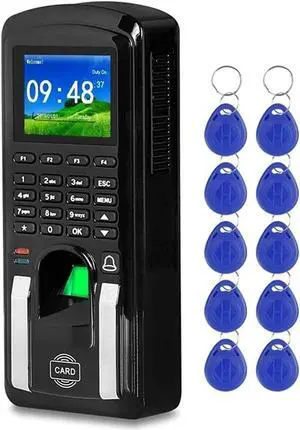 Clocking in Machine, Fingerprint Access Control Biometric Time and Attendance Punch Clock for Employees,Nero,Nero Clocking in Machine, Fingerprint Access Control Biometric Time and Attendance Punch Clock for Employees,Nero,Nero
