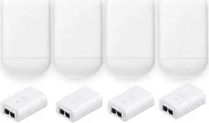 NanoStation AC loco NS-5ACL-US Loco5ac 5GHz 802.11ac airMAX CPE Radio 450Mbps Wireless Access Point (4-Pack) with PoE POE-24-7W-G Included (4-Pack)