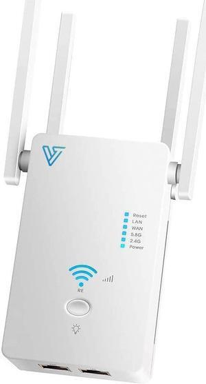 WiFi Range Extender - Coverage up to 1200 Sq ft, 1200Mbps Dual Band AC, Verratek DB-1200 WiFi Extender, Wireless Internet Signal Booster, Repeater, One Touch WPS Setup to Extend Range of WiFi Internet