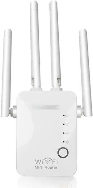 Router Repeater Access Mini Point Mode Antennas Booster 2.4G Amplifier Long Range Signal Extender(Color:OneColor)