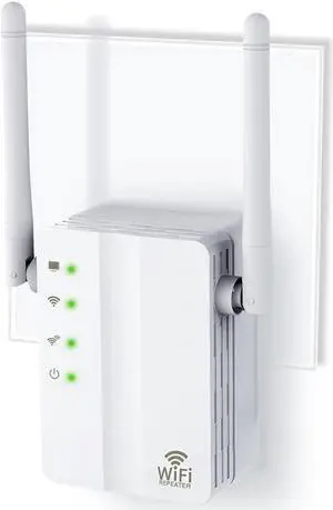 Amplifier Pro Router 300M Network Expander Repeater Power Extender 2 Antenna(Color:OneColor)