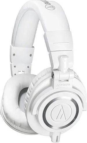 ATH-M50XWH Professional Studio Monitor Headphones, White, Small
