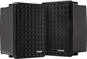 KICKER KB6B 2-Way Full Range Indoor Outdoor Speakers (Pair) Weatherproof Speakers for Patio Garage Poolside in-Home, 6.5 inch woofer, 2x5 inch Horn Tweeter Black KICKER KB6B 2-Way Full Range Indoor Outdoor Speakers (Pair) Weatherproof Speakers for Patio Garage Poolside in-Home, 6.5 inch woofer, 2x5 inch Horn Tweeter Black