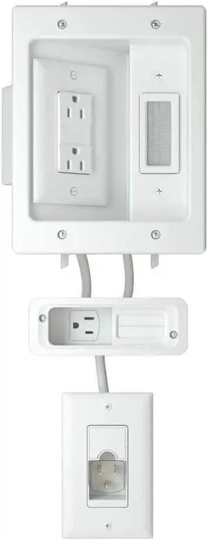 Ultimate in-Wall Cable Management Kit for Mounted TV & Soundbar - Includes Soundbar & TV Wire Management - Conceals Power, HDMI, Optical, and Low-Voltage Wires Behind Wall Model: WSIWPSB1