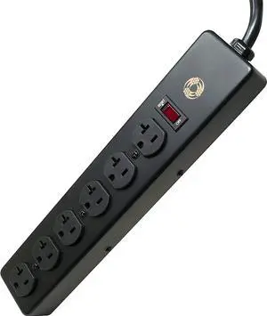 Southwire 5120 20 Amp Rated, 6 Outlet all Metal Power Strip with NEMA 5-20 P&R, 6 Foot 12/3 Cord