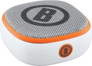 Bushnell Disc Jockey -Bluetooth -Speaker, Lightweight Disk Golf -Speaker with Distance to Basket -GPS, White/Orange, Small
