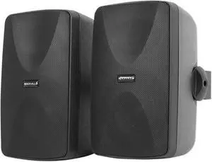 Rockville WET-7020B (2) 5.25" 70V Commercial Wall Speakers, IPX55 Waterproof, 4-Way Swivel Bracket, 40W RMS, Perfect for Restaurants and Patios