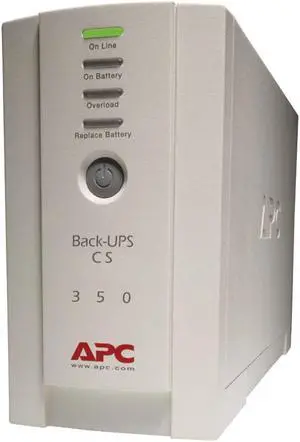 1 - Back-UPS System (CS 350), 6 outlets3 UPS/surge, 3 surge only, 1,020 Joules, BK350