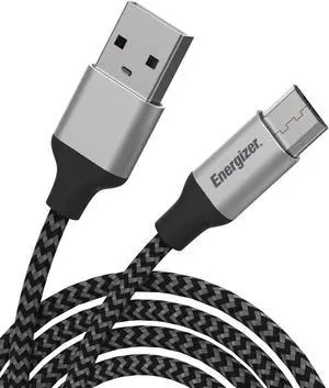 Energizer Ultimate Android Charger Micro USB Cable 6ft Fast Charging USB Syncing Cord Metal Tip Nylon Braided, Black 6 Feet Energizer Ultimate Android Charger Micro USB Cable 6ft Fast Charging USB Syncing Cord Metal Tip Nylon Braided, Black 6 Feet