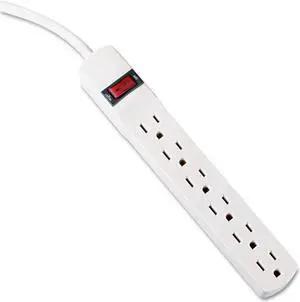 Innovera IVR73315 6-Outlet 1.94 in. x 10.19 in. x 1.19 in. Power Strip with 15 ft. Cord - Ivory
