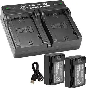 2 Pack of NP-FZ100 Batteries and Dual Bay Charger for Sony Alpha 1, FX3, a7C, a7S III, a6600, a7R IV, A7RIII, A7R3, a7 III, a7 IV, Sony Alpha A9, Alpha a9 II, Alpha 9R, A9R, Alpha 9S Camera