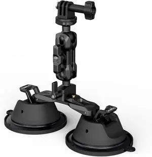 Camera Suction Cup Mount, Mount for GoPro, on Car Window, Windshield, for Sony DSLR, Lightweight Camera, Vehicle Shooting,Vlogging, Mobile Phone, Action Camera with Action Camera Mount - 3566
