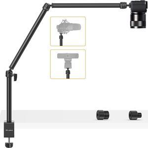 LS08 Flexible Overhead Camera Mount Desk Stand, Webcam Stand Microphone Boom Arm Tabletop Photography Videography Live Stream Table clamp Mount
