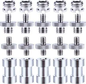 Sunmns 1/4 Inch and 3/8 Inch Converter Threaded Screws Adapter Mount Set | for Camera/ Tripod/ Monopod/ Ballhead, 21 Pieces Sunmns 1/4 Inch and 3/8 Inch Converter Threaded Screws Adapter Mount Set | for Camera/ Tripod/ Monopod/ Ballhead, 21 Pieces