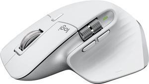Logi tech MX Master 3S - Wireless Performance Mouse, Ergo, 8K DPI, Track on Glass, Quiet Clicks, USB-C, Bluetooth, Windows, Linux, Chrome - Pale Grey - With Free Adobe Creative Cloud Subscription
