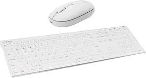 Macally Wireless Bluetooth Rechargeable Mouse and a Wireless Bluetooth Keyboard for Mac & PC, Classic Apple Essentials