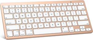 OMOTON Bluetooth Keyboard for Mac, Compact Wireless Keyboard Compatible with MacBook Pro/Air, iMac, iMac Pro, Mac Mini, Mac Pro Laptop and PC (Gold)