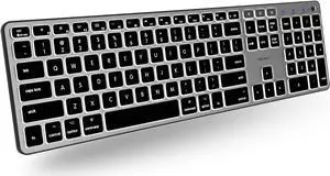 Macally Backlit Bluetooth Keyboard for Mac - Compatible Apple Keyboard Wireless - Multi-Device for MacBook Pro/Air, iMac, iMac Pro, Mac mini/Pro