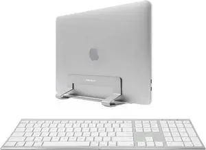 Macally Wireless Bluetooth Keyboard and a Vertical Laptop Stand, Create a Professional Workspace