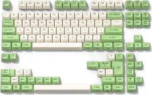 DROP The Lord of The Rings MT3 Elvish Keycap Set, PBT Hi-Profile, Cherry MX Style Keyboard Compatible with 60%, 65%, 75%, TKL, WKL, HHKB, and More (Elvish Training Base Kit)