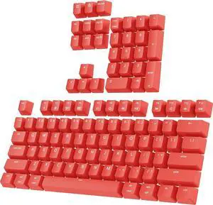 PWNAGE Full PBT Gaming Keycap Set - Double Shot PBT Shine Through Full Keyboard Keycaps (Red)