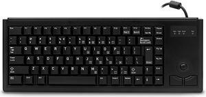 CHERRY ML 4420 UltraSlim PS/2 Keyboard w/Trackball. Black - 83 key