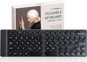 MIPOW Folding Keyboard, 3.5mm Folding Bluetooth Keyboard, Lightest & Slimmest Bluetooth Wireless Foldable Keyboard in The World.