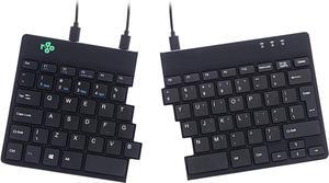 R-Go Split Ergonomic Keyboard, QWERTY (US), Black, Wired USB Keyboard (QWERTY (US) / Spilt, Wired/Windows, Linux)