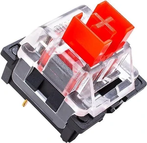 OUTEMU Red Linear Switches, 3-pin 45g Force Dustproof Hot-Swappable Cherry MX Equivalent Switches for Mechanical Keyboard-Pack 32 OUTEMU Red Linear Switches, 3-pin 45g Force Dustproof Hot-Swappable Cherry MX Equivalent Switches for Mechanical Keyboard-Pack 32