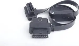 iKKEGOL 60cm OBD II OBD2 16 Pin Car Diagnostic Splitter Cord Male to Dual Female Extension Cable Adapter with Power Switch