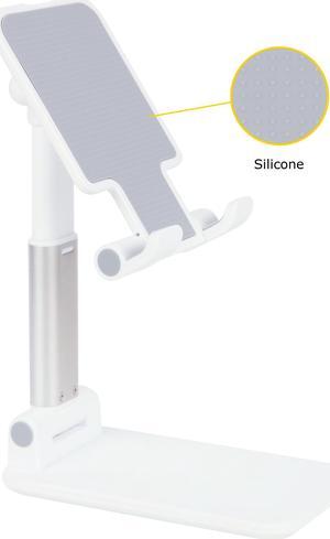 iKKEGOL Cell Phone Stand, Full Foldable Phone Holder with Mirror, Adjustable Angle&Height Desktop Phone Dock Cradle Compatibles with Smartphone, Android Phones, Tablets