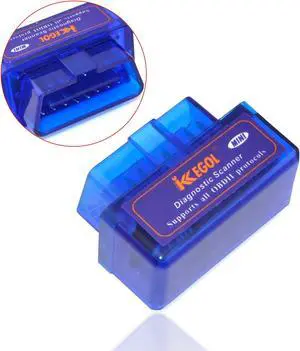 iKKEGOL Mini ELM327 Bluetooth OBD2 II V1.5 Car Auto Diagnostic Torque Andriod Scanner - Blue