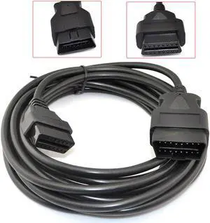 16 Pin Male to Female OBD2 OBDII Extension Cable Car Diagnostic Extender 5M 16ft