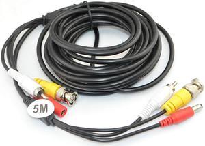 iKKEGOL 16ft 5M Video Audio 12V Power DVR Security CCTV Camera RCA BNC Cable Cord Lead