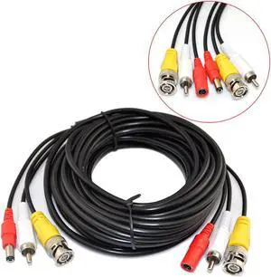iKKEGOL 33ft 10M Video Audio 12V Power DVR Security CCTV Camera RCA BNC Cable Cord Lead