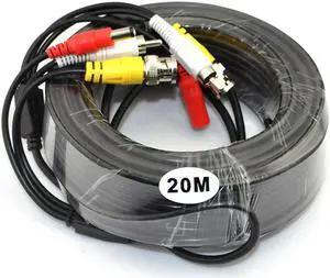 iKGOL 66ft 20M Video Audio 12V Power DVR Security CCTV Camera RCA BNC Cable Cord Lead