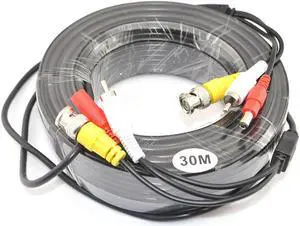 iKGOL 98ft 30M Video Audio 12V Power DVR Security CCTV Camera RCA BNC Cable Cord Lead