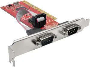 Tripp Lite 2-Port DB9 (RS-232) Serial PCI Card with 16550 UART, Full Profile (PCI-D9-02) Tripp Lite 2-Port DB9 (RS-232) Serial PCI Card with 16550 UART, Full Profile (PCI-D9-02)