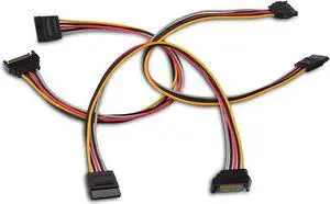 Cable Matters 3-Pack 15 Pin SATA Power Extension Cable 12 Inches