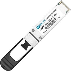 Brute Networks QSFP-40G-SR4-S-BN - 40GBASE-SR4 150m MMF 850nm QSFP+ Transceiver (Compatible with OEM PN# QSFP-40G-SR4-S)