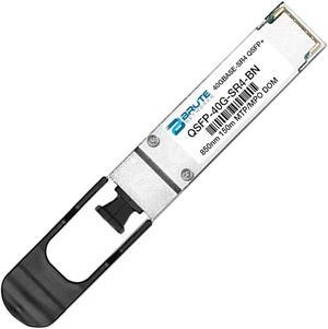 Brute Networks QSFP-40G-SR4-BN - 40GBASE-SR4 150m MMF 850nm QSFP+ Transceiver (Compatible with OEM PN# QSFP-40G-SR4)